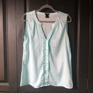 Teal and White Tank